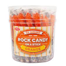 Rock Candy On A Stick Tub - Orange - Orange 0.8oz 36ct