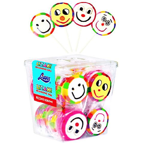LIWOCZ Lollipops Smiley Pattern 26g 50ct (Europe)