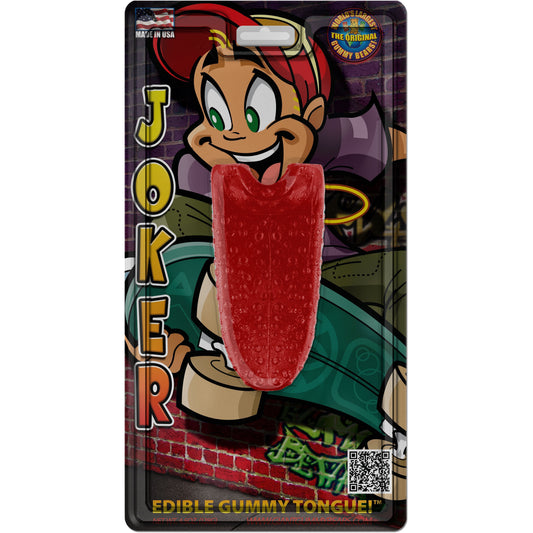 Giant Gummy Joker Tongue In Blister Assorted Cherry, Blue Raspberry 4.5oz (128g) 12ct